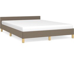 vidaXL - Bedframe - zonder - matras - stof - taupe - 140x200 - cm