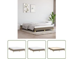 vidaXL - Bedframe - zonder - matras - stof - taupe - 160x200 - cm