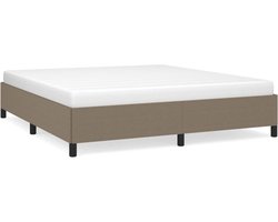 vidaXL - Bedframe - zonder - matras - stof - taupe - 160x200 - cm