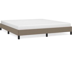 vidaXL - Bedframe - zonder - matras - stof - taupe - 180x200 - cm