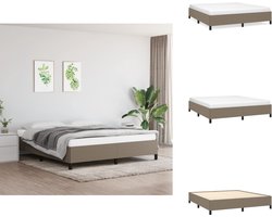 vidaXL - Bedframe - zonder - matras - stof - taupe - 180x200 - cm