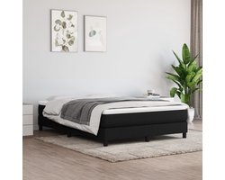 vidaXL - Bedframe - zonder - matras - stof - zwart - 140x200 - cm