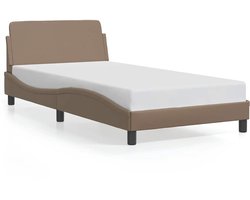 vidaXL - Bedframe - zonder - matras - "Zadar" - cappuccinokleurig - 100x200 - cm