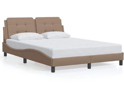 vidaXL - Bedframe - zonder - matras - "Zadar" - cappuccinokleurig - 120x200 - cm