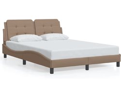 vidaXL - Bedframe - zonder - matras - "Zadar" - cappuccinokleurig - 140x200 - cm