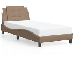 vidaXL - Bedframe - zonder - matras - "Zadar" - kunstleer - cappucinnokleurig - 80x200 - cm