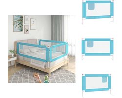 vidaXL Bedhekje - Bedhekjes - Bedbescherming - Bedbeschermingen - Bedhekje peuter 100x25 cm stof blauw