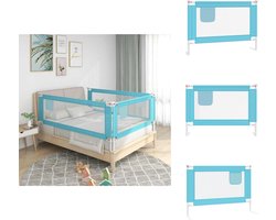 vidaXL Bedhekje - Bedhekjes - Bedbescherming - Bedbeschermingen - Bedhekje peuter 90x25 cm stof blauw