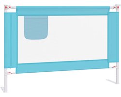 vidaXL Bedhekje peuter 100x25 cm stof blauw