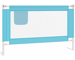 vidaXL Bedhekje peuter 120x25 cm stof blauw