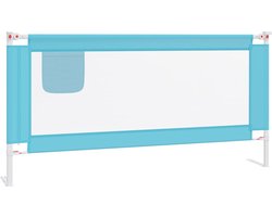 vidaXL Bedhekje peuter 180x25 cm stof blauw