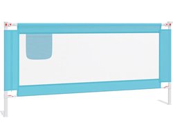 vidaXL Bedhekje peuter 190x25 cm stof blauw