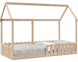 vidaXL - Bedhuis - massief - grenenhout - 90x200 - cm