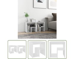 vidaXL Bedkastje - Nachtkastje - Nachtkastjes 2 st 40x30x40 cm bewerkt hout wit - Slaapkamerinrichting - Meubilair - Houten Meubel