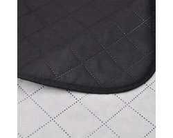 vidaXL - Bedsprei - gewatteerd - dubbelzijdig - 170x210 - cm - zwart/wit