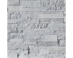 vidaXL Behang - Behangen - Wanddecoratie - Muurdecoratie - Vliesbehang 3D steen-look 10x0,53 m lichtgrijs