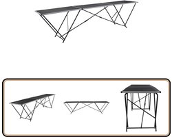 vidaXL Behangtafel - Inklapbaar - 300x60x78 cm Behangtafel - Inklapbare Tafel - Schilderstaffel - Tafellamp - Werkbank