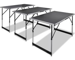 vidaXL Behangtafel inklapbaar en in hoogte verstelbaar 3 st