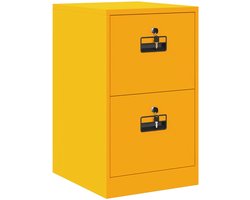 vidaXL - Bestandkast - Mosterdgeel - 44 - x - 50 - x - 106.5 - cm - Koudgewalst - Staal