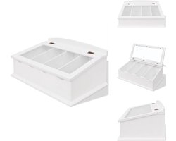 vidaXL - Besteklade - MDF - wit - barok - stijl