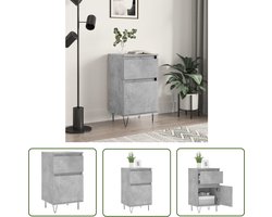 vidaXL Beton Grijs - Dressoir - Dressoir 40x35x70 cm bewerkt hout betongrijs - Houten Dressoir - Compact Dressoir - Salontafel