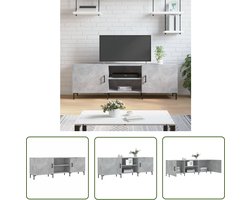vidaXL Beton Grijs - Tv-meubel - Tv-meubel 150x30x50 cm bewerkt hout betongrijs - Houten Tv Kast - Salontafel - Opbergruimte