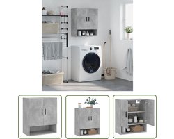 vidaXL Beton Grijs - Wandkast - Wandkast 60x31x70 cm bewerkt hout betongrijs - Opbergkast - Zwevende Kast - Houten Kast