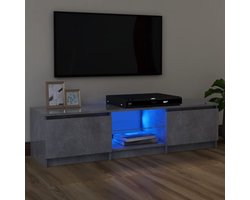 vidaXL Betonnen Grijs - Tv Meubels - Tv-meubel met LED-verlichting 120x30x36 cm betongrijs - Led Verlichting - Houten Tv Stand - Modern Tv Cabinet
