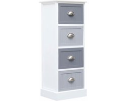 vidaXL - Bijzetkast - 35x30x90 - cm - paulowniahout