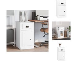 vidaXL Bijzetkast - 40x50x75 cm - wit - bewerkt hout - Kast