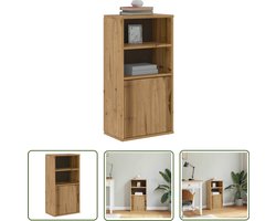 vidaXL Bijzetkast - Bijzettafel - Bijzetkast ODDA 40x24x79 cm massief grenenhout - Grenoble - Vintage Meubel - Landelijke Stijl