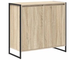 vidaXL - Bijzetkast - Sonoma - 79 - x - 36 - x - 75 - cm - Bewerkt - hout