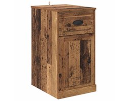 vidaXL - Bijzetkast - Wandgemonteerd - Oud - hout - 40 - x - 50 - x - 75 - cm - Bewerkt - hout
