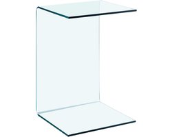 vidaXL - Bijzettafel - 40x40x60 - cm - gehard - glas
