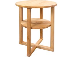 vidaXL - Bijzettafel - 40x50 - cm - massief - eikenhout