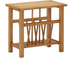 vidaXL - Bijzettafel - 45x27x42 - cm - massief - eikenhout