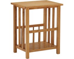 vidaXL - Bijzettafel - 45x35x55 - cm - massief - eikenhout