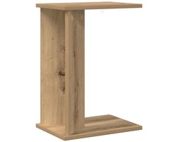 vidaXL - Bijzettafel - Artisan - Eiken - 35 - x - 25 - x - 50 - cm - Bewerkt - hout