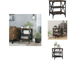 vidaXL Bijzettafel - Bijzettafels - Accenttafel - Eindtafel - Bijzettafel 40x42x50 cm bewerkt hout gerookt eikenkleurig