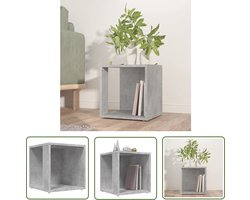 vidaXL Bijzettafel - Hoektafeltje - Bijzettafel 33x33x34,5 cm bewerkt hout betongrijs - Spaanplaat Tafel - Grijze Tafel - Moderne Tafel