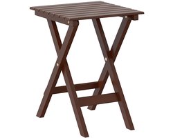 vidaXL - Bijzettafel - inklapbaar - massief - populierenhout - bruin