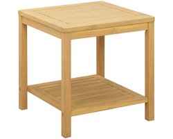 vidaXL - Bijzettafel - Olie - Natuurlijk - 45 - x - 45 - x - 45 - cm - Massief - Acacia - Hout
