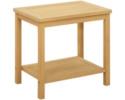 vidaXL - Bijzettafel - Olie - Natuurlijk - 50 - x - 35 - x - 45 - cm - Massief - Acacia - Hout