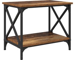 vidaXL - Bijzettafel - Oudhout - 55 - x - 38 - x - 45 - cm - Bewerkt - hout