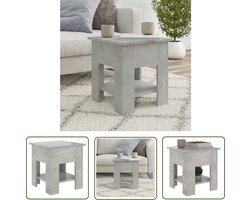vidaXL Bijzettafel - Salontafel - Salontafel 40x40x42 cm bewerkt hout betongrijs - Woonkamertafel - Banktafel - Beton Grijs