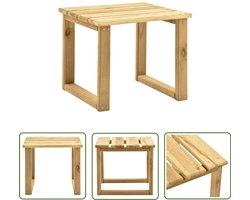 vidaXL Bijzettafel - Tuinmeubilair - Bijzettafel voor ligbed 30x30x26 cm geïmpregneerd grenenhout - Tuintafel - Grenenhout Meubel - Outdoor Furniture
