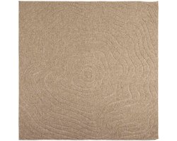 vidaXL - Binnen- - en - buitenkleed - AGIRA - Naturel - 120 - x - 120 - cm - Polyester