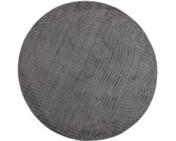 vidaXL - Binnen- - en - buitenkleed - PALMERAS - Antraciet - Ø - 200 - CM - Polyester