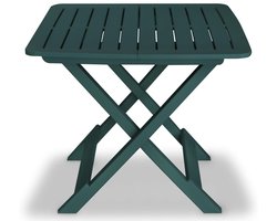 vidaXL Bistroset - 3-delig - Inklapbaar - Groen Tuinmeubels - Bistroset - Tuinset - Kunststof Meubilair - Groene Tuinbank