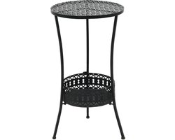 vidaXL - Bistrotafel - 40x70 - cm - metaal - zwart